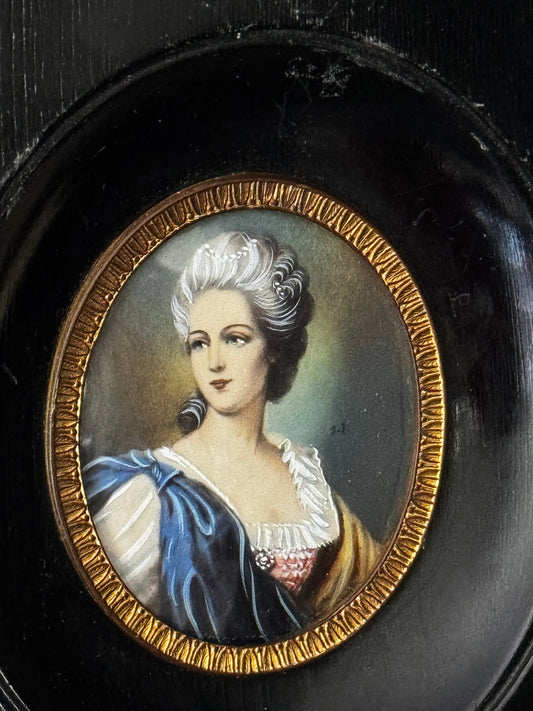 French Miniature Portrait on Ivory