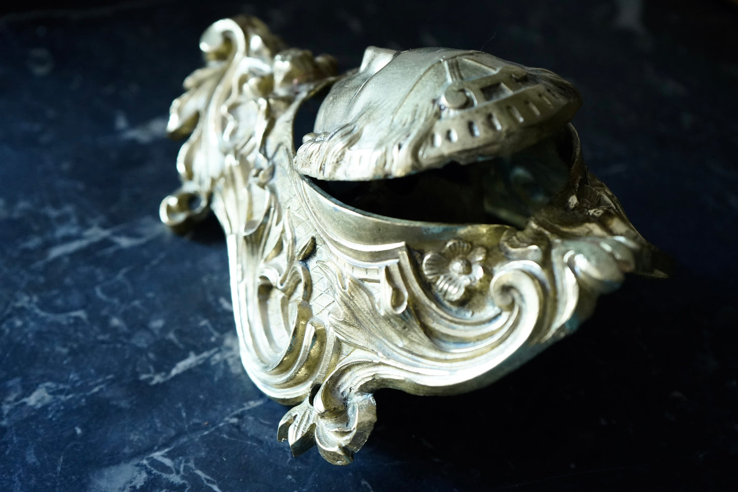 Antique Brass Billiards Receptacle