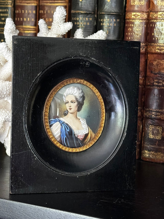 French Miniature Portrait on Ivory