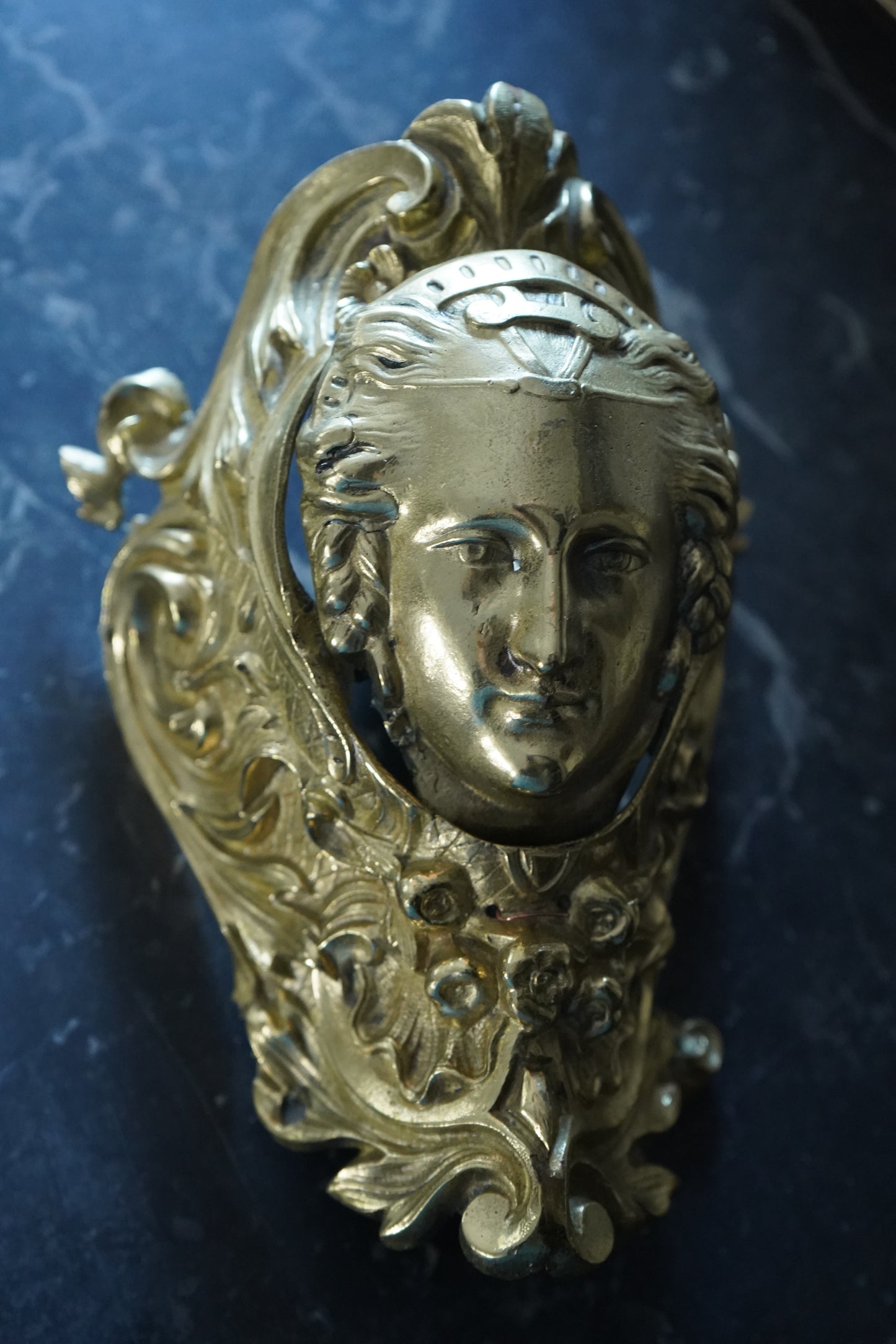 Antique Brass Billiards Receptacle